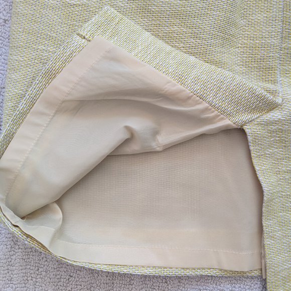 Banana Republic pale yellow tweed pencil skirt - Picture 5 of 12